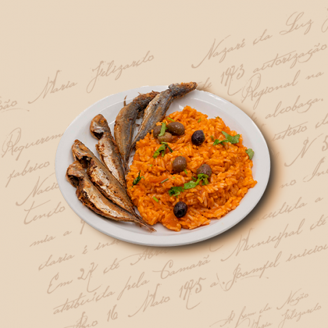 Carapauzinhos com Arroz de Tomate
